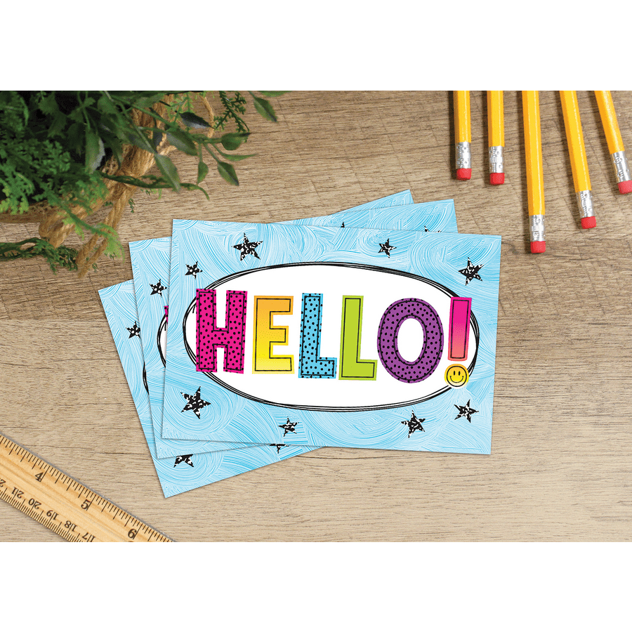 Brights 4Ever Hello Postcards-Postcards-Tools 4 Teaching-Classroom Decor and More