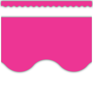 Scalloped Border Trim: Hot Pink-Borders-Tools 4 Teaching-Classroom Decor and More