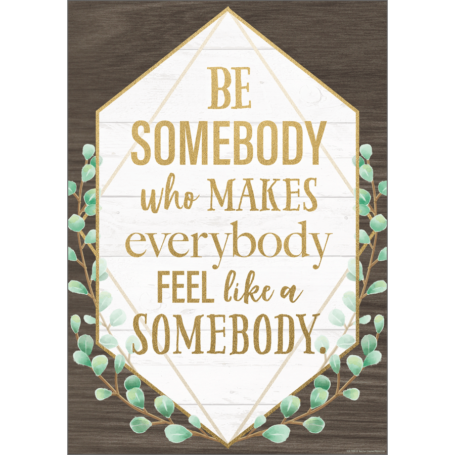 Be Somebody Who Makes Everybody Feel like a Somebody Positive Poster-Posters-Tools 4 Teaching-Classroom Decor and More