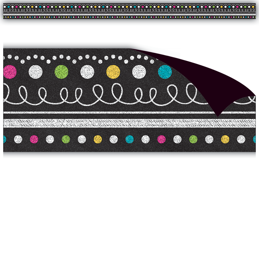 Chalkboard Brights Magnetic Border-Magnetic-Tools 4 Teaching-Classroom Decor and More