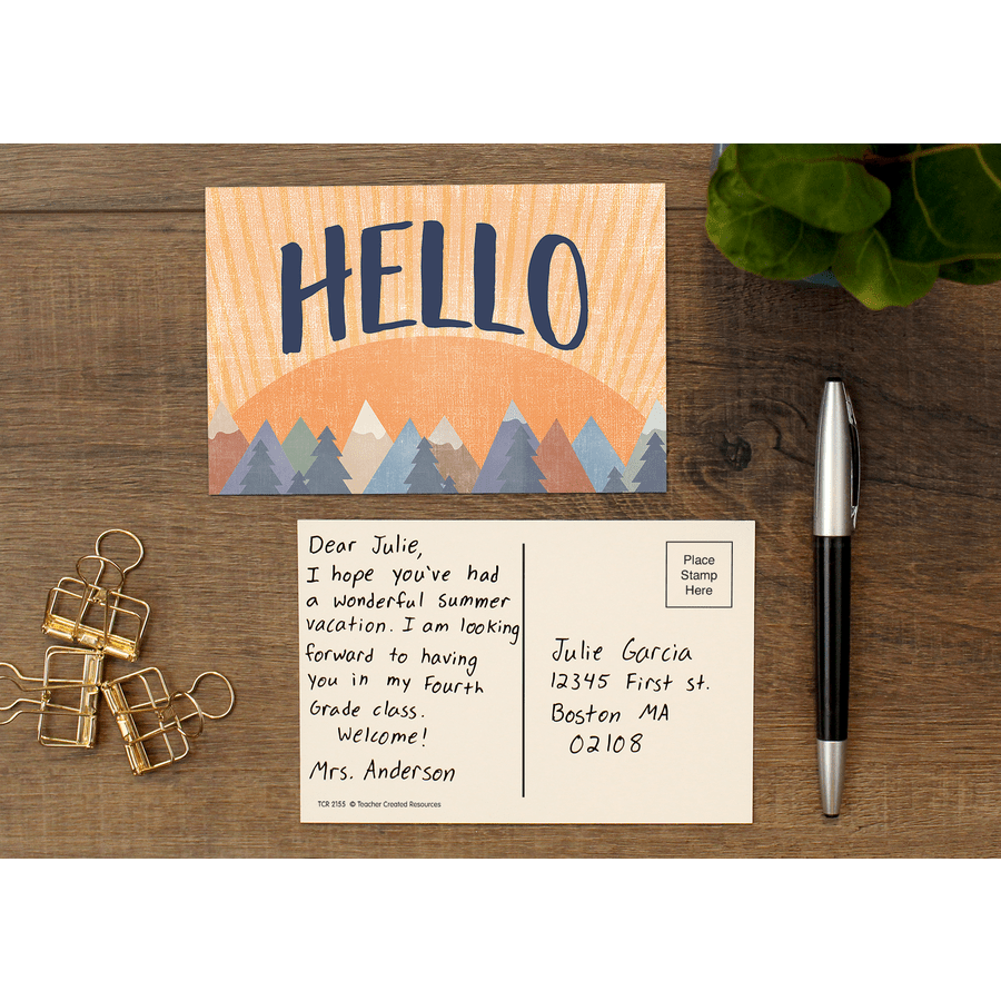 Moving Mountains Hello Postcards-Postcards-Tools 4 Teaching-Classroom Decor and More