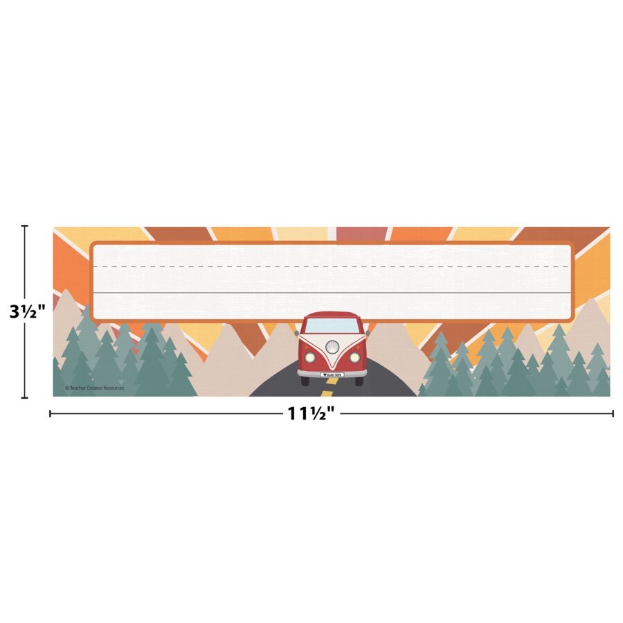 Moving Mountains Road Trip Flat Name Plates-Nameplates & Name Tags-Tools 4 Teaching-Classroom Decor and More