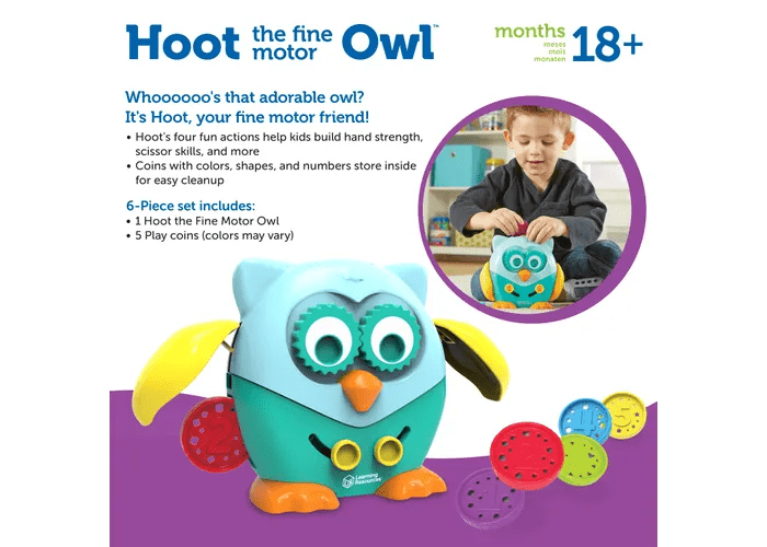 Hoot the Fine Motor Owl™-Fine Motor-Tools 4 Teaching-Classroom Decor and More