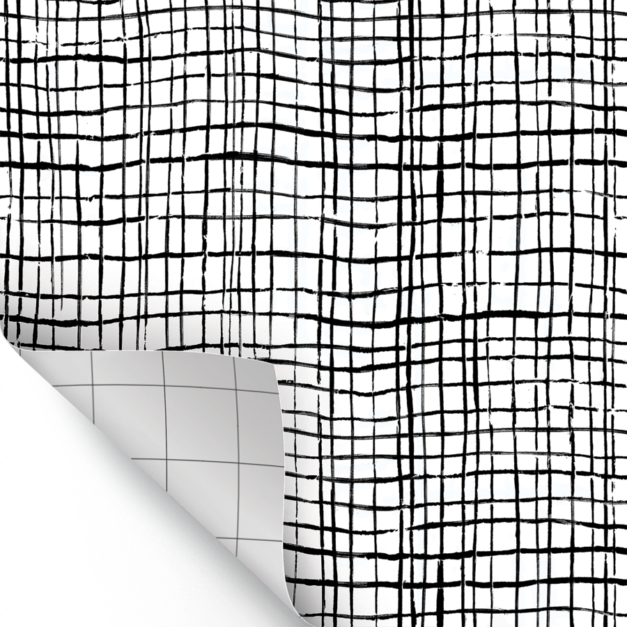 Black Freestyle Grid Peel and Stick Decorative Paper-Bulletin Board Paper - Fadeless-Tools 4 Teaching-Classroom Decor and More