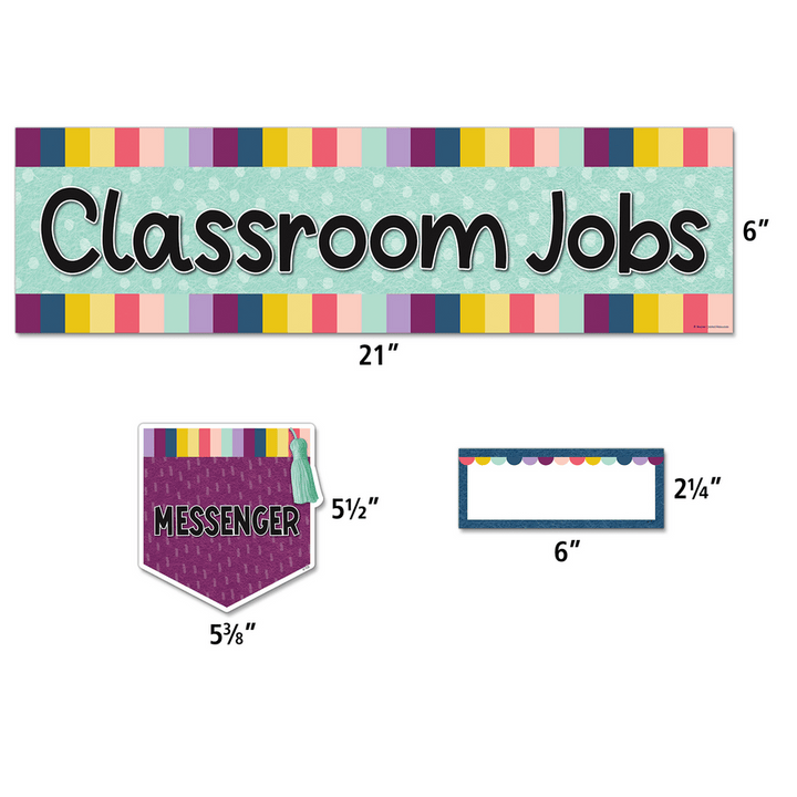 Oh Happy Day Classroom Jobs Mini Bulletin Board-Mini Bulletin Boards-Tools 4 Teaching-Classroom Decor and More