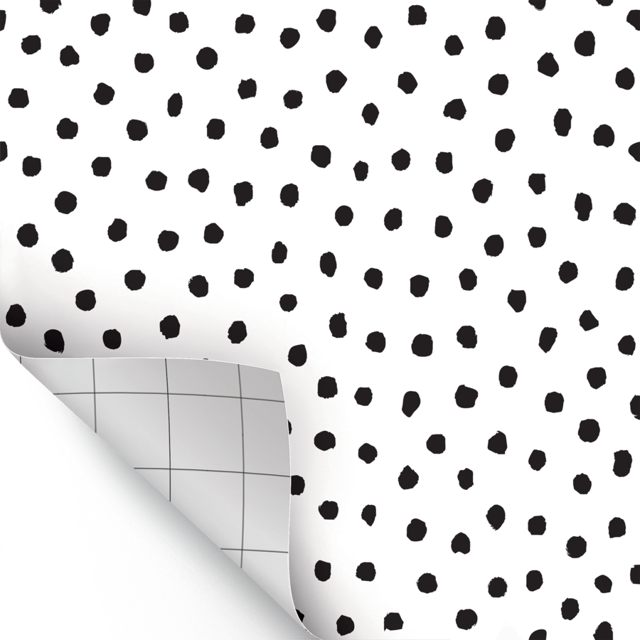 Black Painted Dots Peel and Stick Decorative Paper-Bulletin Board Paper - Fadeless-Tools 4 Teaching-Classroom Decor and More