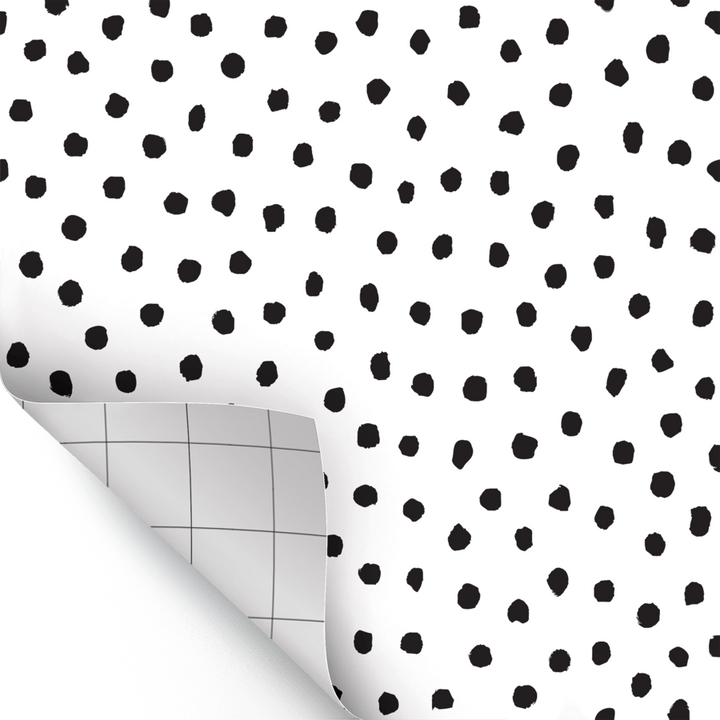 Black Painted Dots Peel and Stick Decorative Paper-Bulletin Board Paper - Fadeless-Tools 4 Teaching-Classroom Decor and More