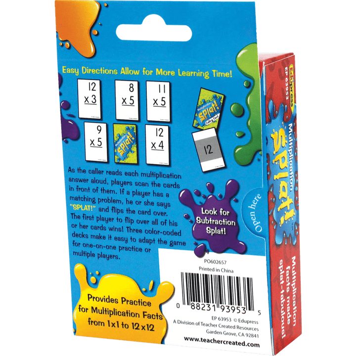 Math Splat Game: Multiplication-Multiplication & Division-Tools 4 Teaching-Classroom Decor and More