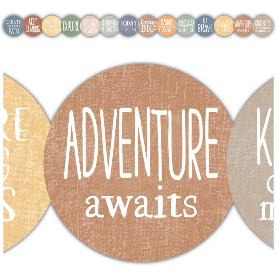 Moving Mountains Positive Sayings Die-Cut Border Trim-Borders-Tools 4 Teaching-Classroom Decor and More