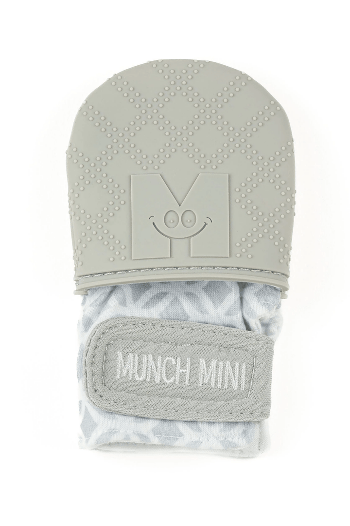 Munch Minis - Teething & Anti-scratch mitts - Grey Geo-Baby & Toddler-Tools 4 Teaching-Classroom Decor and More