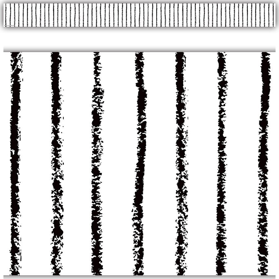 White with Black Pinstripes Straight Border Trim-Borders-Tools 4 Teaching-Classroom Decor and More