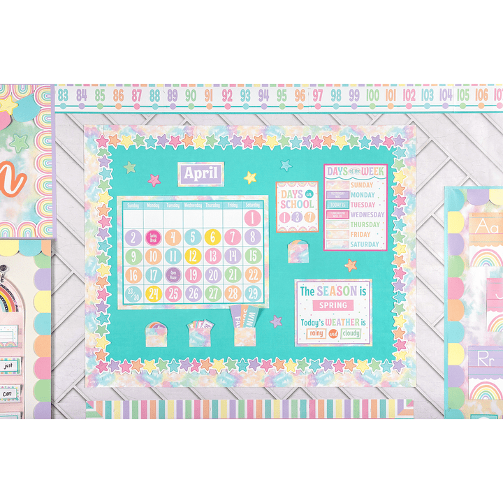 Pastel Pop Calendar Bulletin Board-Calendars-Tools 4 Teaching-Classroom Decor and More