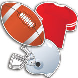 Football Asst. Cut-Outs-Accents-Tools 4 Teaching-Classroom Decor and More