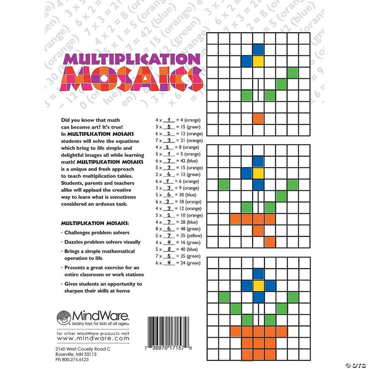 Multiplication Mosaics-Subjects - Books - Activity Books-Tools 4 Teaching-Classroom Decor and More