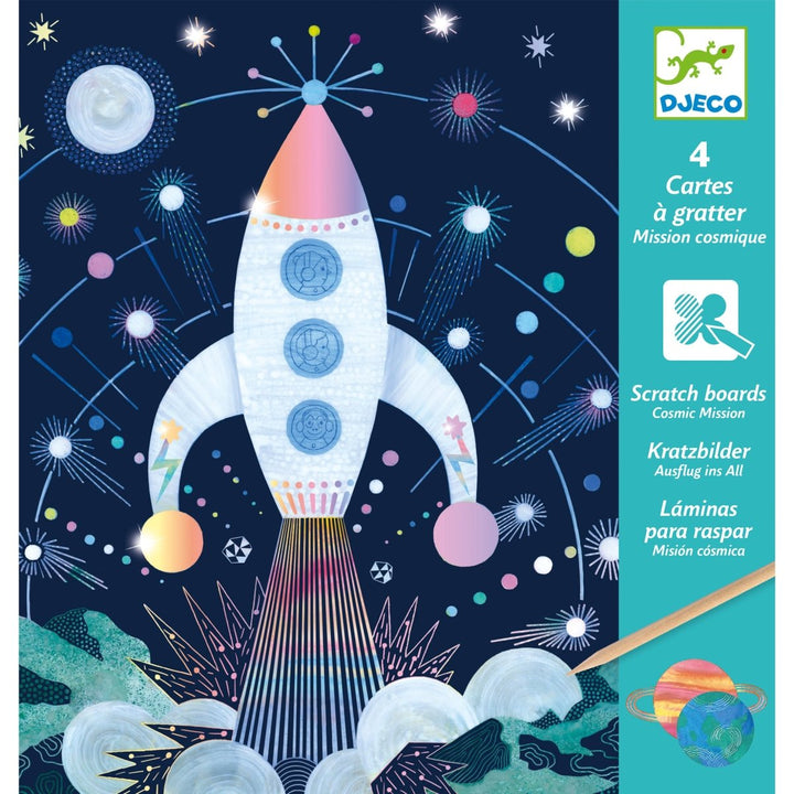 Cosmic Mission Metallic Scratch Card Activity Set-Craft Activity-Tools 4 Teaching-Classroom Decor and More