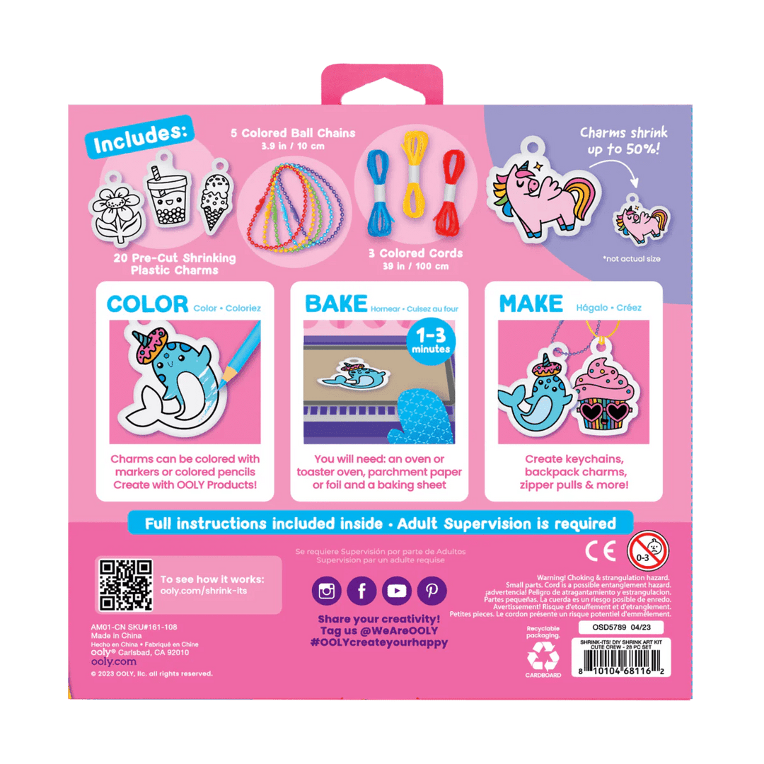 Shrink-its! DIY Shrink Art Kit - Cute Crew-Craft Activity-Tools 4 Teaching-Classroom Decor and More