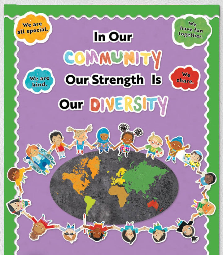All Are Welcome: Our Strength Is Our Diversity Bulletin Board Set-Bulletin Board Sets-Tools 4 Teaching-Classroom Decor and More