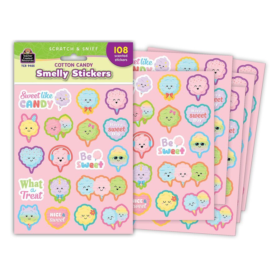 Cotton Candy Smelly Stickers-Stickers-Tools 4 Teaching-Classroom Decor and More