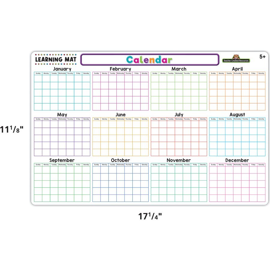 Calendar Learning Mat-Teaching Materials-Tools 4 Teaching-Classroom Decor and More