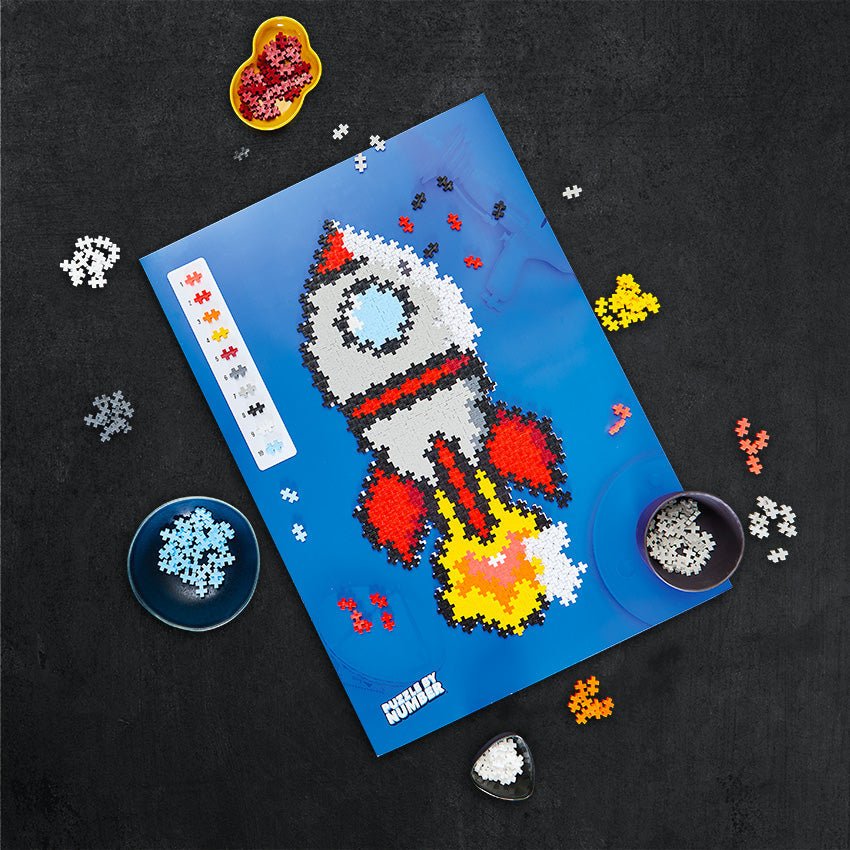 PLUS PLUS® Puzzle by Number® - 250 PC - Rocket-Plus Plus-Tools 4 Teaching-Classroom Decor and More