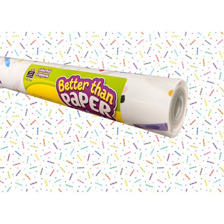 Better Than Paper® Bulletin Board Roll: Colorful Crayons-Bulletin Board Paper - Better Than Paper-Tools 4 Teaching-Classroom Decor and More