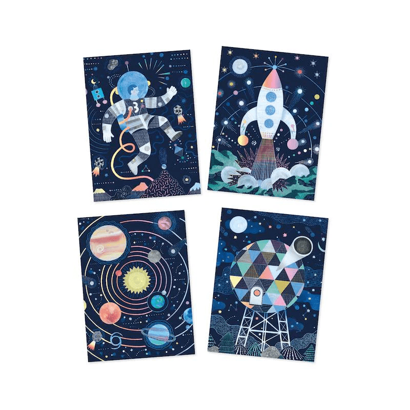 Cosmic Mission Metallic Scratch Card Activity Set-Craft Activity-Tools 4 Teaching-Classroom Decor and More
