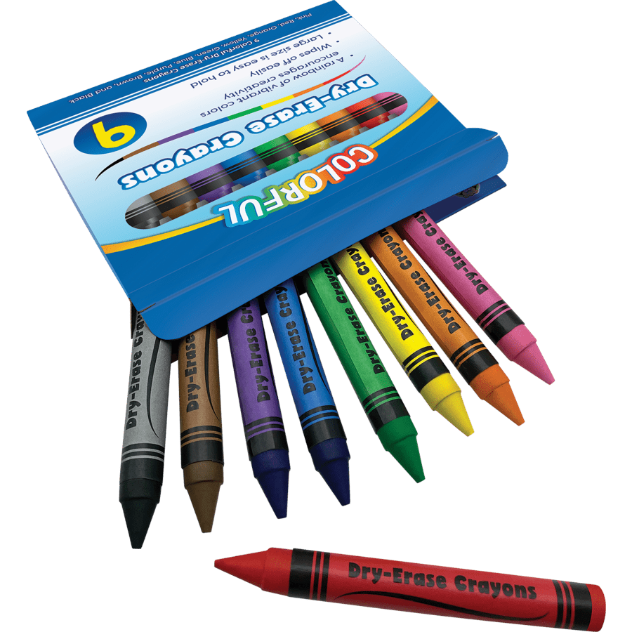 Colorful Dry-Erase Crayons-Dry Erase-Tools 4 Teaching-Classroom Decor and More