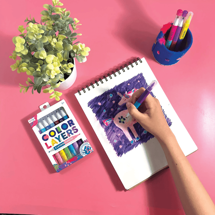 Color Layers Double Ended Layering Markers - Set of 8-Art Supplies-Tools 4 Teaching-Classroom Decor and More