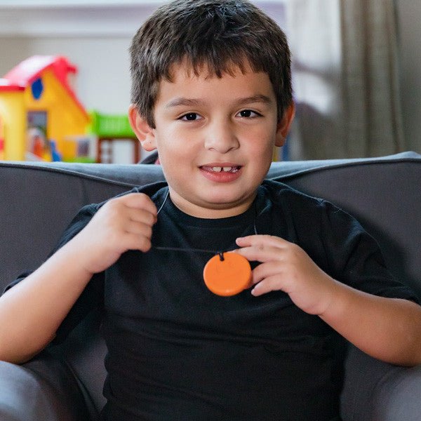 Ark's Smiley Face Chewmoji® Chewelry - Royal Blue, XXT / Very Firm-Sensory-Tools 4 Teaching-Classroom Decor and More