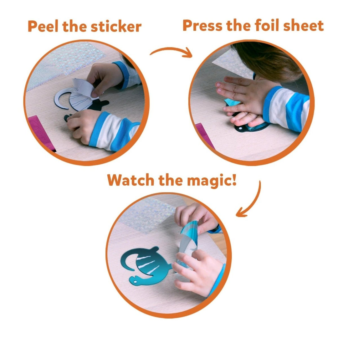 Foil Fun: World Of Dinosaurs | No Mess Art Kit (ages 4-9)-Craft Activity-Tools 4 Teaching-Classroom Decor and More