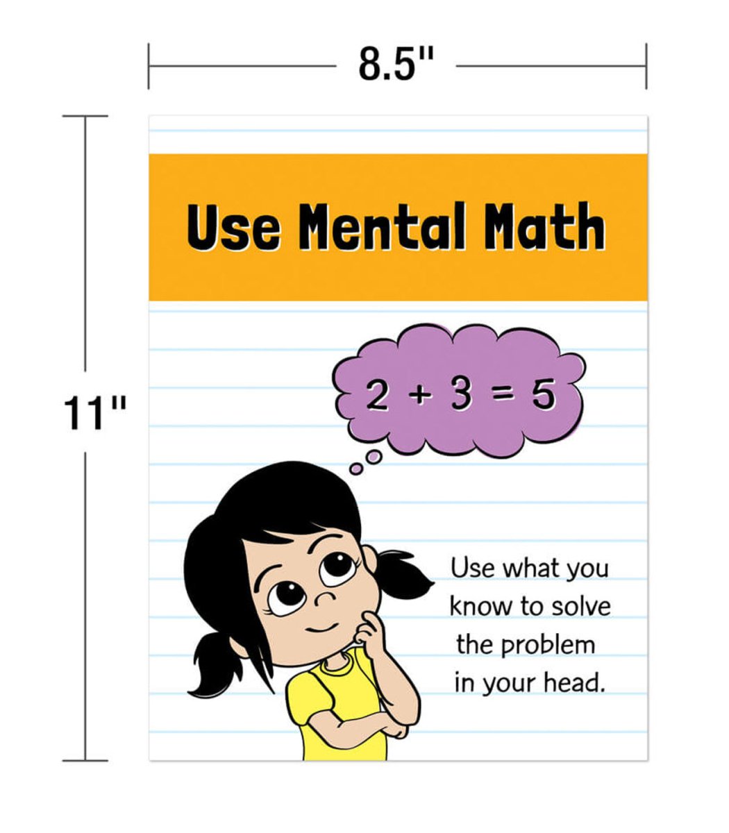 Math Tips Poster Math Strategies Mini Posters: Math Strategies Poster Set Grade K-2 ...