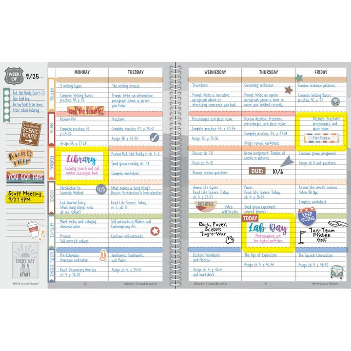 Moving Mountains Road Trip Teacher Plan Book-Record & Plan Books-Tools 4 Teaching-Classroom Decor and More