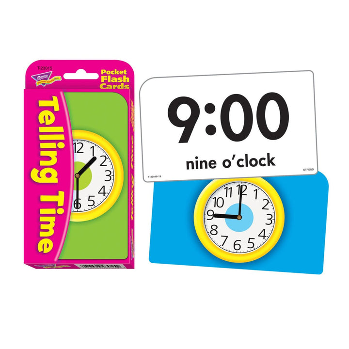 Telling Time Pocket Flash Cards-Flashcards-Tools 4 Teaching-Classroom Decor and More