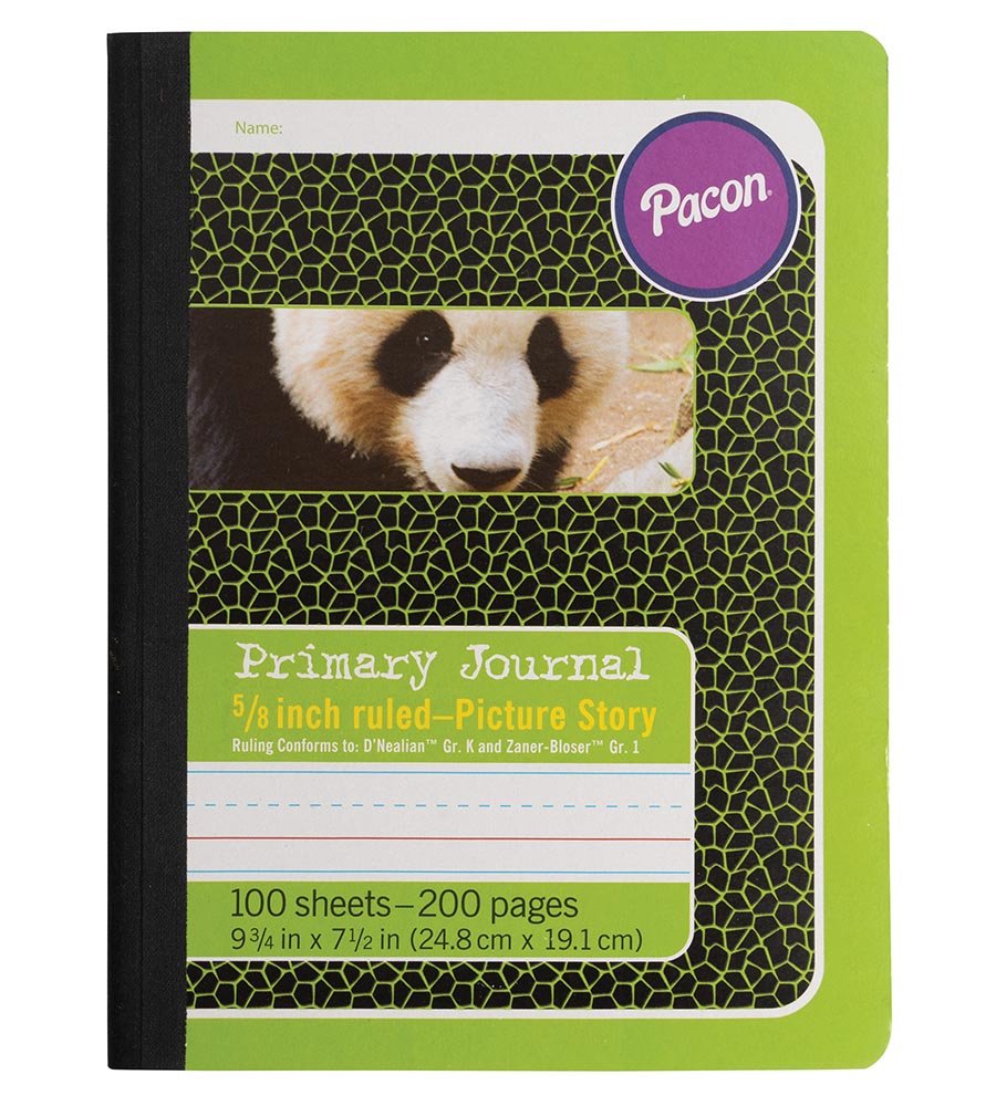 Pacon® Primary Composition Book 5/8 In X 5/16 In X 5/16 In Picture Story Ruled 9-3/4" X 7-1/2" Book Bound, D'nealian Grade K / Zaner-Bloser Grade 1 100 Sheets-Story Paper-Tools 4 Teaching-Classroom Decor and More