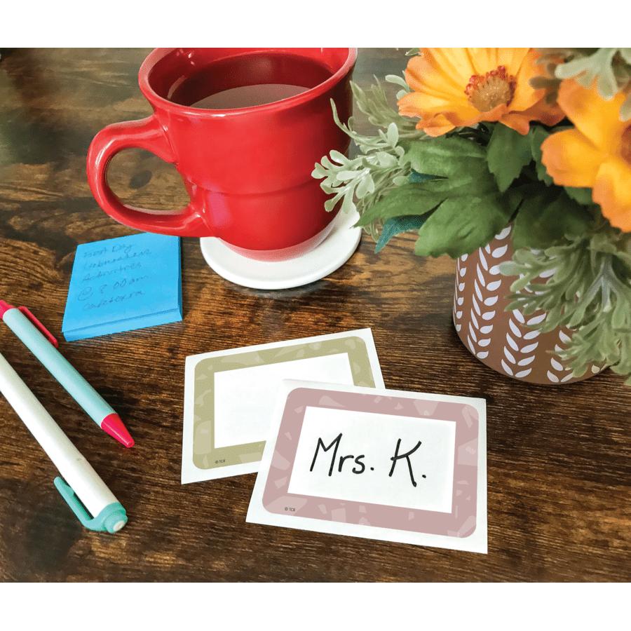 Terrazzo Tones Name Tags/Labels - Multi-Pack-Nameplates &amp; Name Tags-Tools 4 Teaching-Classroom Decor and More