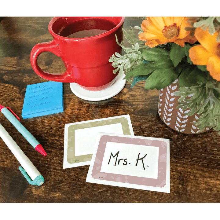 Terrazzo Tones Name Tags/Labels - Multi-Pack-Nameplates &amp; Name Tags-Tools 4 Teaching-Classroom Decor and More
