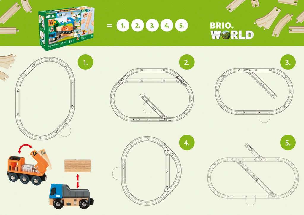BRIO World Starter Lift & Load Train Set A for Kids age 3 years and up. Compatible with all BRIO train sets-Vehicles & Construction-Tools 4 Teaching-Classroom Decor and More