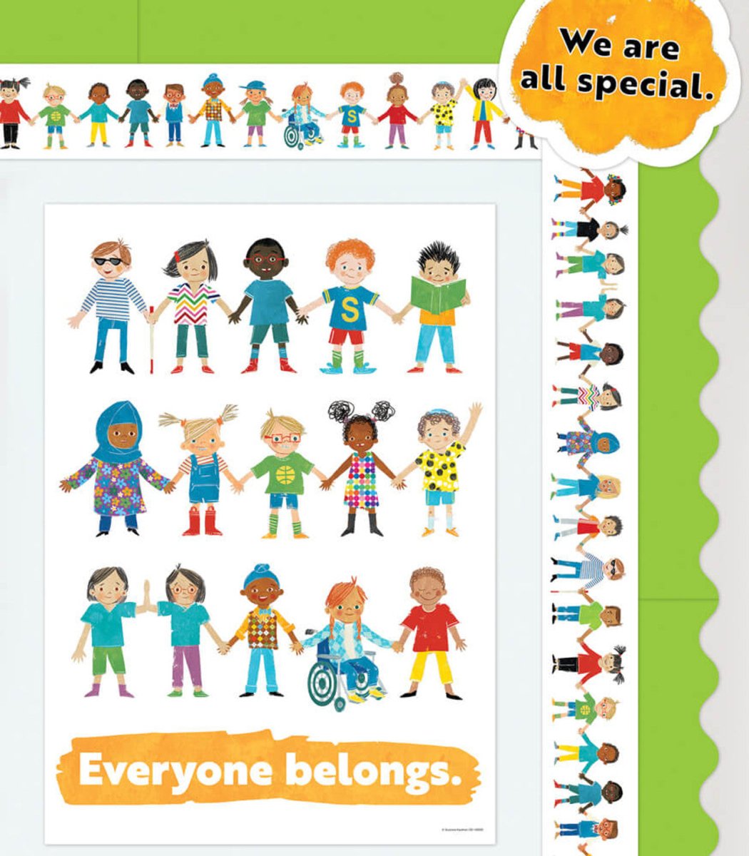 All Are Welcome: Everyone belongs. Poster-Posters-Tools 4 Teaching-Classroom Decor and More