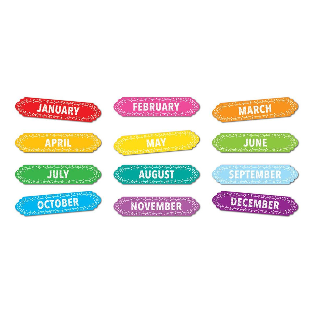 Magnetic Die-Cut Boarder, Chalk Loops Months of the Year-Magnetic-Tools 4 Teaching-Classroom Decor and More