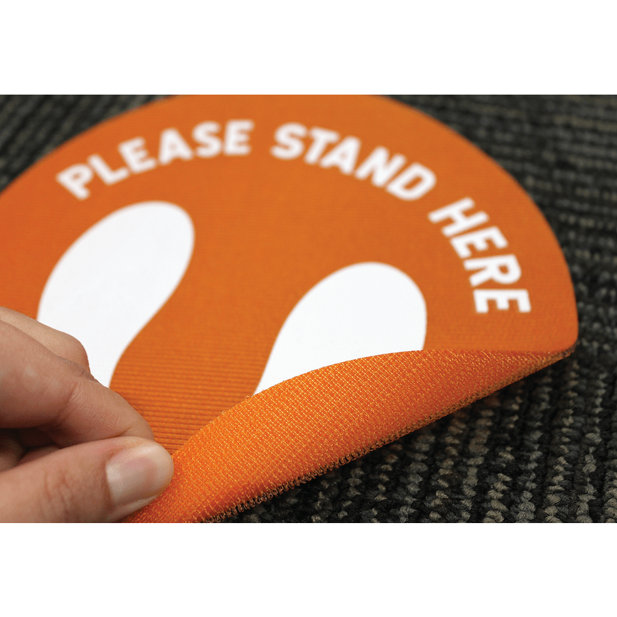 Spot On Carpet Markers Please Stand Here - 7"-Classroom Essentials-Tools 4 Teaching-Classroom Decor and More