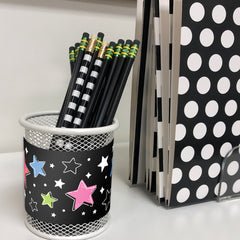 Star Bright Colorful Stars on Black EZ Border-Borders-Tools 4 Teaching-Classroom Decor and More