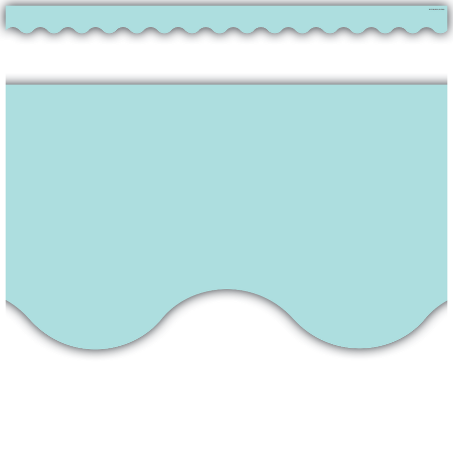 Pastel Blue Scalloped Border Trim-Borders-Tools 4 Teaching-Classroom Decor and More