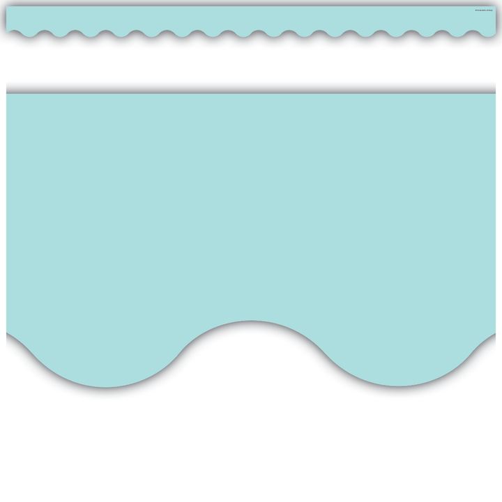 Pastel Blue Scalloped Border Trim-Borders-Tools 4 Teaching-Classroom Decor and More