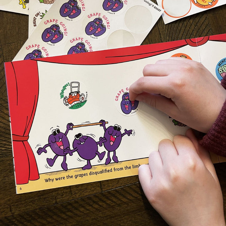 Grape Going!, Grape Jelly scent Retro Scratch 'n Sniff Stinky Stickers®-Stickers-Tools 4 Teaching-Classroom Decor and More