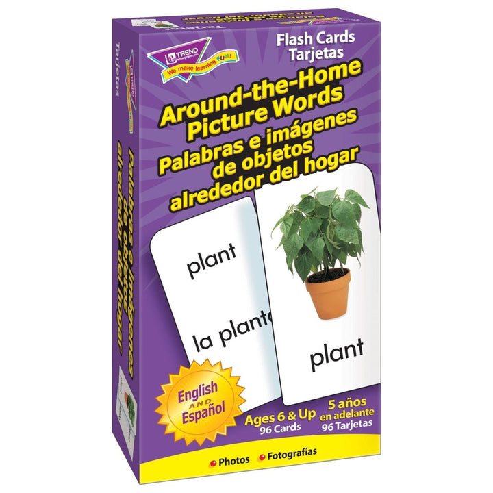Around-the-Home Picture Words (English/Spanish) Skill Drill Flash Cards-Flashcards-Tools 4 Teaching-Classroom Decor and More