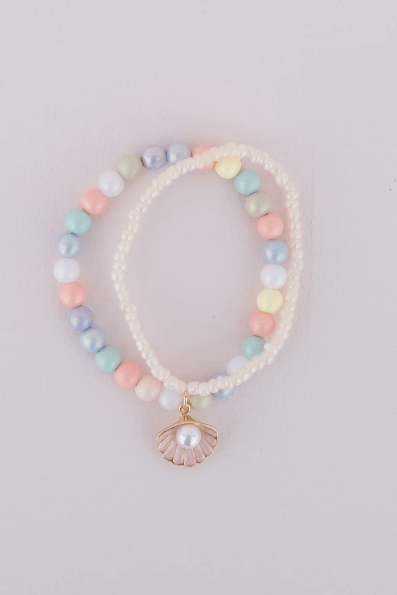 Boutique Pastel Shell Bracelet-Dress Up & Jewelry-Tools 4 Teaching-Classroom Decor and More