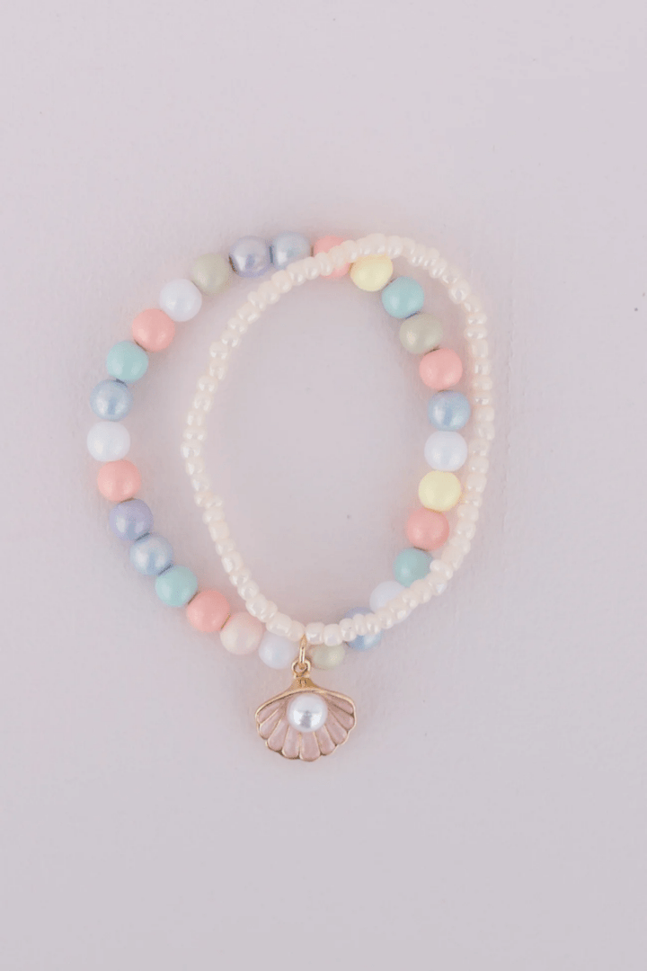Boutique Pastel Shell Bracelet-Dress Up & Jewelry-Tools 4 Teaching-Classroom Decor and More