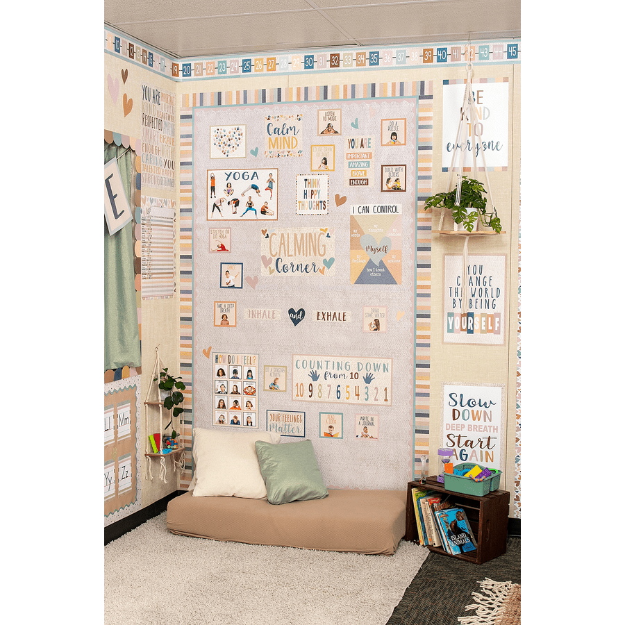 Everyone is Welcome Calming Corner Bulletin Board-Bulletin Board Sets-Tools 4 Teaching-Classroom Decor and More