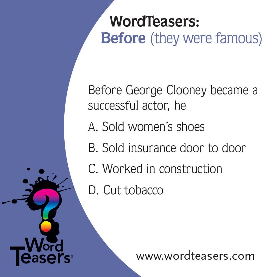 *WordTeasers®: Before (they were famous)-Games-Tools 4 Teaching-Classroom Decor and More