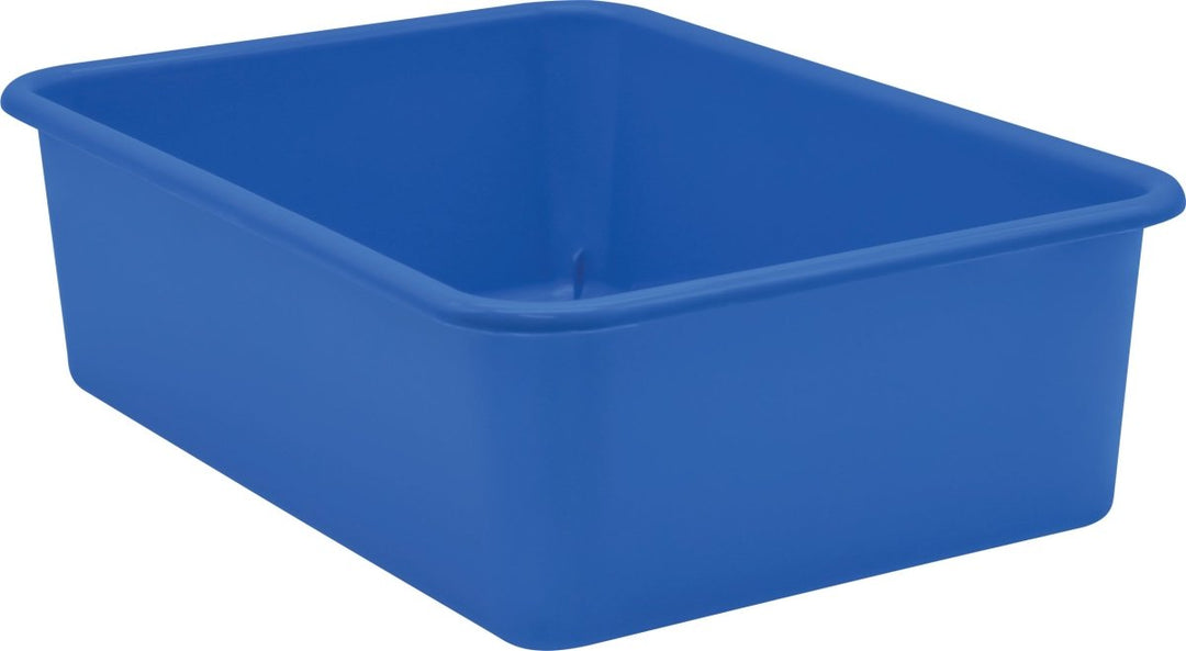 Large Plastic Storage Bin: Blue-Organization-Tools 4 Teaching-Classroom Decor and More